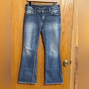 Silver Y2K Suki Surplus‎ bootcut women’s jeans sz 30/32